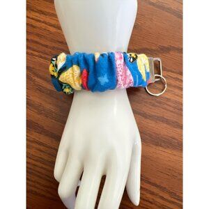 Handmade Scrunchie Keychain Wristlet-Butterfly Print